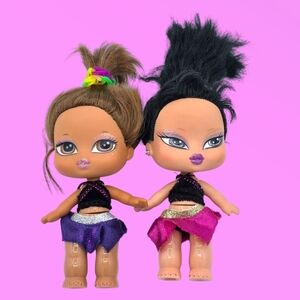Bratz Babyz Girlz Yasmin & Jade Hair Flair Dolls